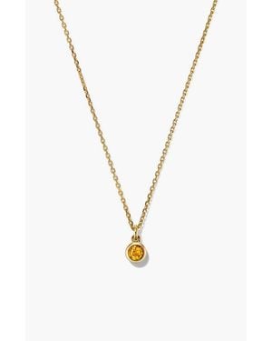 MEJURI Sia Birthstone Pendant Necklace - Metallic