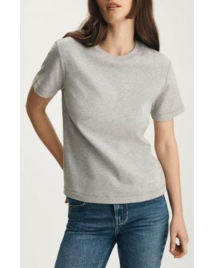 Mavi Nina Crewneck Cotton T-Shirt - Gray