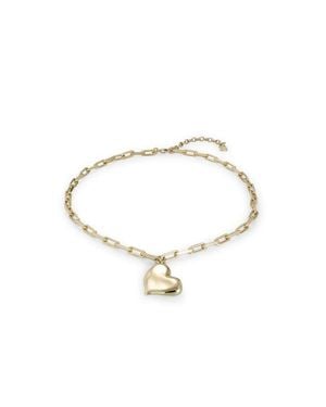 Uno De 50 Medium Heart Link Necklace - Metallic