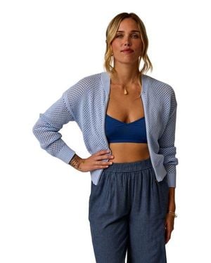 Carve Designs Presley Mesh Bomber - Blue