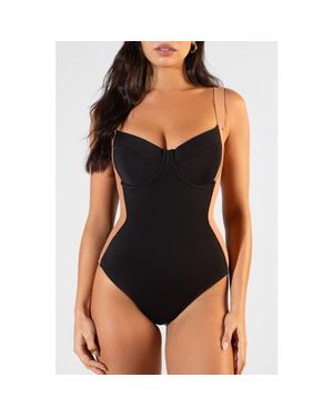 TA3 Mega Sculpting Underwire B/C Cup One Peice Swimsuit - Black