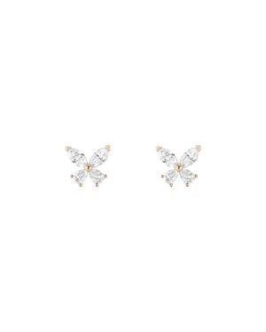 AUrate New York Lab Grown Sapphire Butterfly Earrings - Multicolor