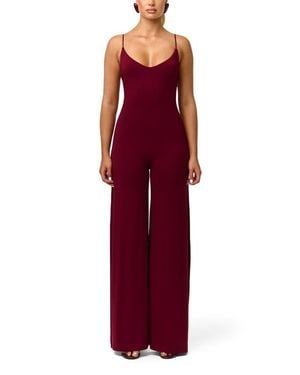 Naked Wardrobe Wide Leg Jumpsuit - Red