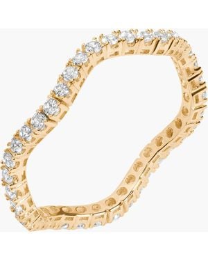 AUrate New York Lab Grown Sapphire Wave Ring - Metallic