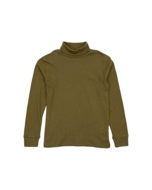 Leveret Kids Long Sleeve Cotton Turtleneck Shirt - Green