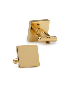 Cufflinks Inc. Engravable Square Cuff Links - Metallic