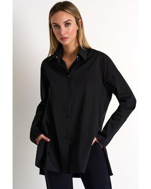 Shan Poplin Shirt Tunic - Black