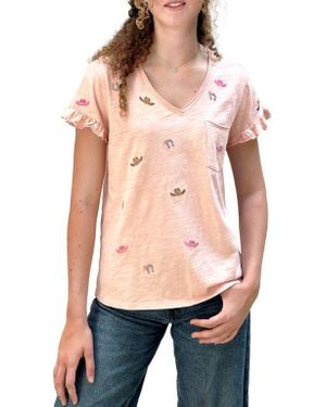 Billy T Cowboy Hat & Horseshoe T-Shirt - Pink