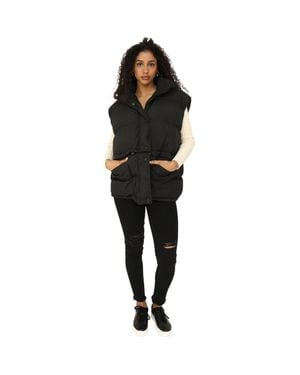 Belle & Bloom Landslide Zip Off Puffer Vest - Black