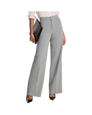 Spanx Spanxsupersmooth Wide Leg Stretch Twill Pants - Gray