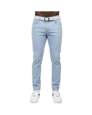 Maceoo Marthyr006 Slim Stretch 5-Pocket Pants - Blue