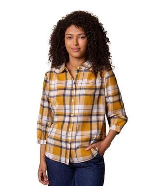 Celtic & Co. Peter Pan Collar Checked Blouse - Black