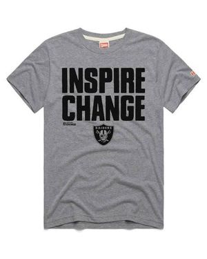 Homage Las Vegas Raiders 2024 Inspire Change Tri-Blend T-Shirt - Gray