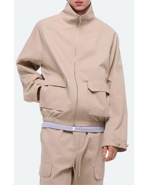 Helmut Lang Twill Crop Utility Jacket - Natural