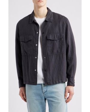 Rag & Bone Angus Linen Shirt Jacket - Black