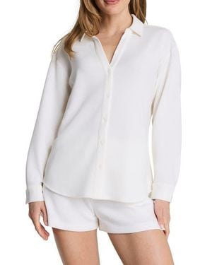 Spanx Airessentials Oversize Button-Up Shirt - White
