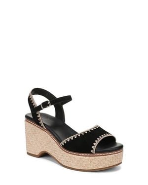 Naturalizer Della Platform Ankle Strap Sandal - Black