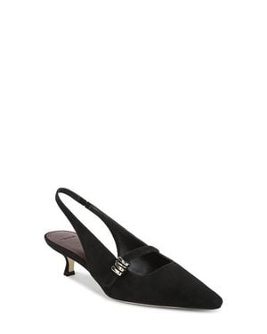 Vince Sonya Kitten Heel Pointed Toe Slingback Sandal - Black