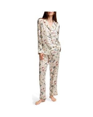 Petite Plume Silk Pajama Set - Natural