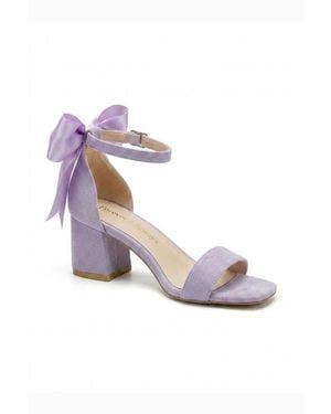 Forever & Always Shoes Rochelle Ivory Bridal Sandals With Ribbon - Pink