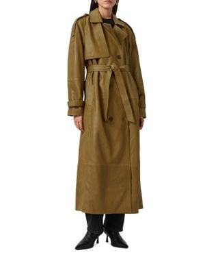 AllSaints Reed Leather Trench - Natural