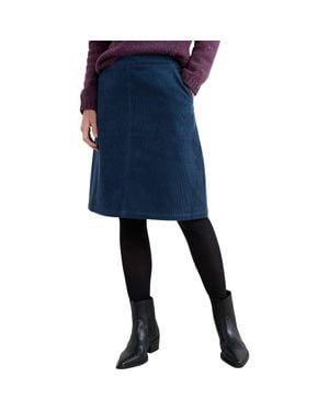 Seasalt Cornwall Dovetail Organic Cotton Corduroy Skirt - Blue