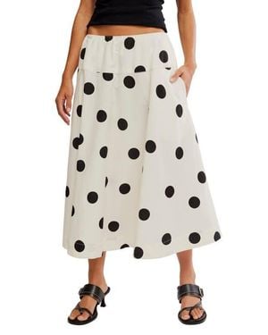 Free People Betty Drop Waist Maxi Skirt - Natural