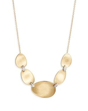 Marco Bicego Lunaria Diamond Frontal Necklace - Metallic