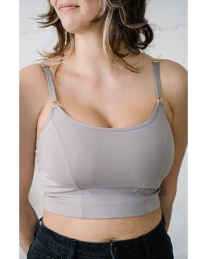 Davin & Adley Amelia Pumping And Nursing Crop Cami - Gray