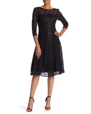 Sl Fashions 2-pc. Lace Jacket & Midi Dress Set in Blue | Lyst