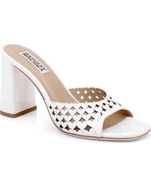 Badgley Mischka Omni Laser-Cut Heart Sandal - Metallic