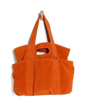 Free People Caravan Suede Tote - Orange