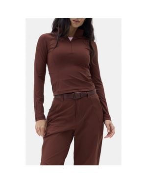 Halfdays Julie Quarter Zip Top - Red