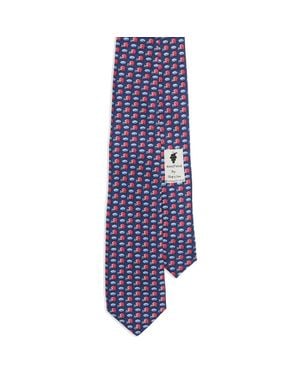 Vineyard Vines Kids' Football Print Silk Tie - Purple