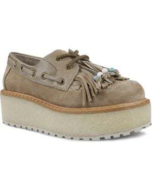 Zigi Skipper Platform Wedge Loafer - Gray