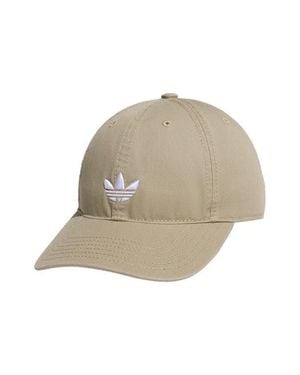 adidas Relaxed Trefoil Cotton Baseball Cap - Natural