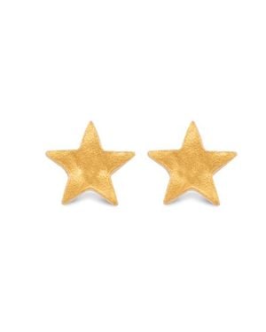 7879 Star Stud Earrings - Metallic