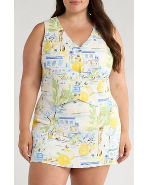 Sugarlips Kayri Print Vest - Blue