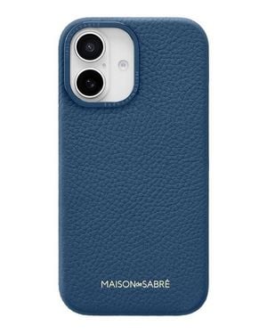 Maison De Sabre Leather Phone Case Iphone 16 - Blue