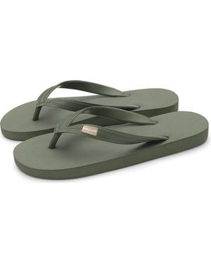 feel good Classicz Core Natural Rubber Flip-Flop Thong Sandals - Green