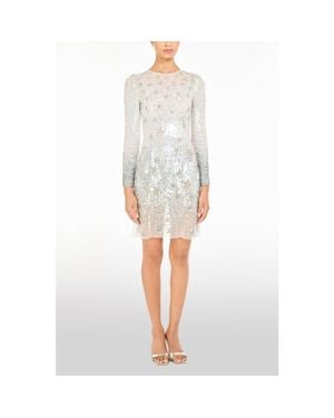 Jenny Packham Alexis Star Sequin Embellished Mini Dress - White
