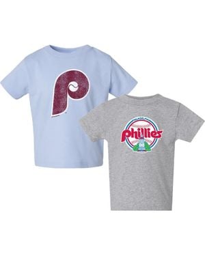 Soft As A Grape Toddler Philadelphia Phillies Cooperstown Collection Two-Pack T-Shirt Set - Gray