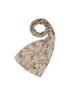 Fable England Garden Floral Lightweight Long Scarf - Metallic