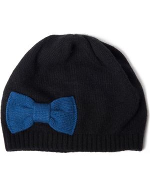 Portolano Beanie With Bow - Black