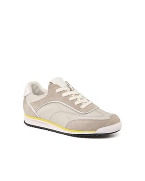 J/Slides Abby Suede Sneaker - White