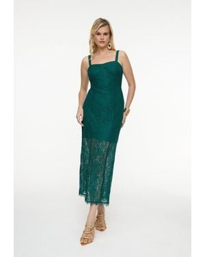 Beauut Premium Lace Corset Dress - Green