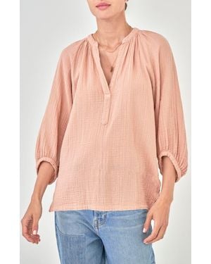 ocean + main Gauze Top - Blue