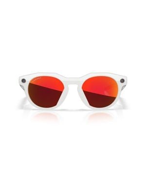 Oakley Gender Inclusive Meta Hstn 51Mm Round Glasses - Red