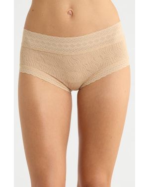 Meundies Allover Lace Hipster Briefs - Natural