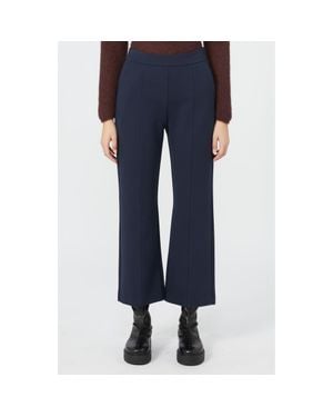 MM by Max Mara Jeff Jersey Crop Flare Pants - Blue